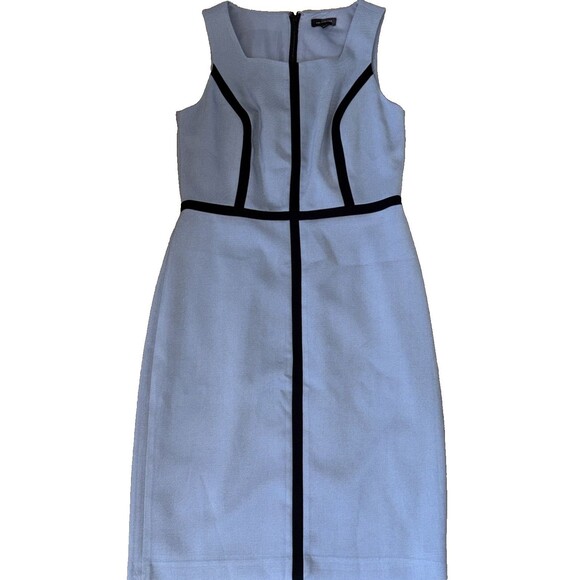 The Limited Light Blue Sheath Dress – Size 8 | Black Contrast Trim, Sleeveless - Picture 1 of 6